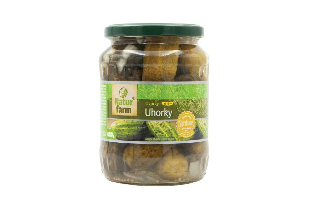 Uhorky v sladkokyslom náleve 680 g (6-9cm) 16-8