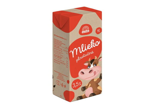 Mlieko trvanlivé plnotučné 3,5% 1 l