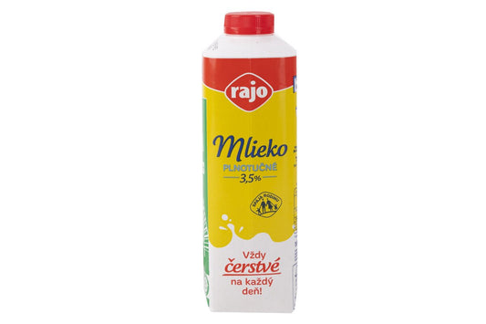 Mlieko plnotučné ČERSTVÉ 1 l